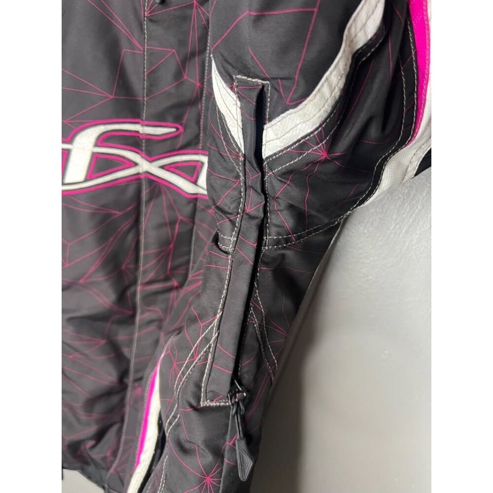 Womens FXR racing Snowmobile Tempt Winter Black Pink Jacket sz 6 - Picture 6 of 6